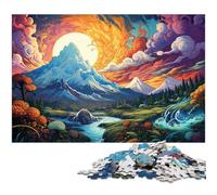 for Adults 1000 Piece Strange Colorful Mountain Peaks Jigsaw Puzzle for Adults Paper Jigsaw Fun Puzzles Games 1000 PCS(38x26cm)