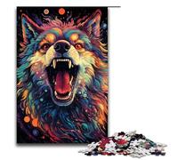 for Adults 1000 Piece The Colorful Psychedelia of Cosmic Dogs Jigsaw Puzzles for Adults Wood Puzzle Difficult And Challenge 75x50cm