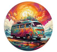 for Adults 1000 Pieces Puzzle,camper,Creative Round Jigsaw Puzzles,teenagers and children,Cardboard puzzles,Great Gift for Adults size,67.5x67.5
