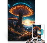 for Adults 1000 Pieces Puzzle Enchanted Fungi Forest Made of cardboard for and 14 years and over Brainteaser Family Games Christmas Birthday Gifts 。size：38x52cm/14.96x20.47inch