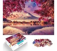 for Adults 1000 Pieces Puzzle Fuji Fugaku Japan Honshu Made of cardboard，Suitable for people aged 14 and above Home Decoration Family Games Christmas Birthday Gifts 。size：38x52cm/14.96x20.47inch