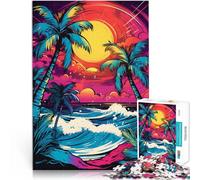 for Adults 1000 Pieces Puzzle Gifts Colorful waves Made of cardboard，for ages 14 and over Stress Reliever Difficult Challenge 。size：38x52cm/14.96x20.47inch