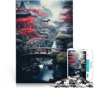 for Adults 1000 Pieces Puzzle Japan Landscape Art Made of cardboard for and 14 years and over Play Toys As a gift for the whole family and friends。size：38x52cm/14.96x20.47inch