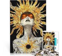 for Adults 1000 Pieces Puzzle Sun Goddess Digital Art Made of cardboard for and 14 years and over Home Art Decor Artists' Collection, Fine Arts。size:26x38cm/10.24x14.96inch