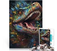 for Adults 1000 Pieces Puzzle Tr ex Legendary Made of wood for and 14 years and over family fun games great size：50x75cm/19.68x29.52inch