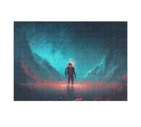 for Adults 1000pcs(38x26cm) Puzzle Astronaut Alone in Dark Teenagers Puzzles Hands-on Game Pattern Assembly Unique Gifts for Birthday And Christmas 1000pcs(38x26cm)