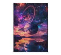 for Adults 1000pcs(38x26cm) S Jigsaw Puzzle Galactic Reflections Saturn's Majesty Over Water -1 Puzzle for Adults Hands-on Game Home Decoration Unique Birthday And Xmas Gifts 1000pcs(38x26cm) S