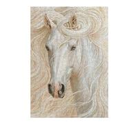 for Adults 1000pcs(38x26cm) S Jigsaw Puzzle Whispering White Horse Art Print Puzzles for Adults Anti-Stress Toys Staycation Kill Time Fun at Home Activities, 1000pcs(38x26cm) S