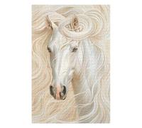 for Adults 1000pcs(75x50cm) Jigsaw Puzzle Whispering White Horse Art Print Puzzle for Adults Hands-on Game Home Decoration Unique Birthday And Xmas Gifts 1000pcs(75x50cm)