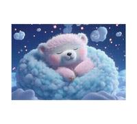 for Adults 1000pcs(75x50cm) Puzzle Cute Pink Teddy Bear Teenagers Puzzles Hands-on Game Pattern Assembly Unique Gifts for Birthday And Christmas 1000pcs(75x50cm)