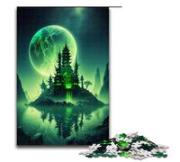 for Adults 1000pcs Piece Neon Fortress Jigsaw Puzzles for Adults Wood Puzzle Difficult And Challenge 75x50cm