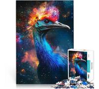 for Adults 2000 Piece Jigsaw Puzzle “Cassowary with Cosmic Crest” Made of cardboard,Suitable for ages 14 and up Staycation Kill time Secret Santa Gifts。size:70x100cm/27.5x39.3inch