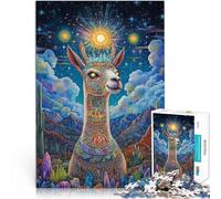 for Adults 2000 Piece Jigsaw Puzzle Colorful Alpaca Art Made of cardboard for age 14 years and over Home Decoration Gifts Unique Birthday size:70x100cm/27.5x39.3inch