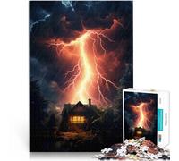 for Adults 2000 Piece Jigsaw Puzzle Lightning City Skyline Made of cardboard，for ages 14 and over Intellectual Game It is ideal as a gift for the whole family。size：70x100cm/27.5x39.3inch