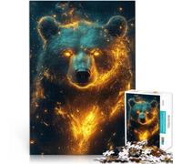 for Adults 2000 Piece Puzzle Fiery Polar Bear Made of cardboard Suitable for ages 14 and up Antistress Vacation at home Killing time Family Fun Gift。size：70x100cm/27.5x39.3inch