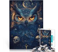 for Adults 2000 Pieces Puzzle Gifts “Fantasy owl by moonlight” Made of cardboard,for and 14 years and over Anti-Stress Toys Suitable for desktop decoration。size:70x100cm/27.5x39.3inch