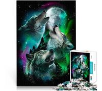 for Adults 2000 Pieces Puzzle Gifts Howling Wolves Made of cardboard，for ages 14 and over Play toys deal as gifts for the whole family 。size：70x100cm/27.5x39.3inch