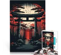 for Adults 2000 Pieces Puzzle japanese gate anime Made of cardboard for and 14 years and over Improve memory gifts for friends and family。size:70x100cm/27.5x39.3inch