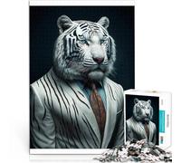 for Adults 2000 Pieces Puzzle “White Tiger” Made of cardboard，Suitable for people aged 14 and above Suitable for couples learning educational Gift。size：70x100cm/27.5x39.3inch