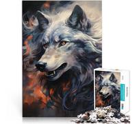 for Adults 2000 Pieces Puzzle “Wolf Artwork - Spirit of the Wolf” Made of cardboard，for and from 14 years and over Challenge Toy Christmas game Gifts 。size：70x100cm/27.5x39.3inch