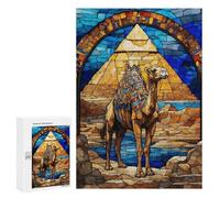 for Adults 300 PCS Jigsaw Puzzle Camel Stained Glass Teenagers Puzzles Hands-on Game Home Decoration Challenging Game Gifts 300 PCS