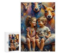 for Adults 300 PCS Jigsaw Puzzle Colorful Kids with Animals Puzzle for Adults Family Game Precision Cutting Fun Activities at Home 300 PCS