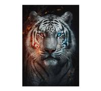 for Adults 300 PCS Jigsaw Puzzle Colorful White Tiger Jigsaws for Adults Family Game Difficult Hard Challenging Game Gifts 300 PCS