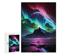 for Adults 300 PCS Jigsaw Puzzle Cosmic Aurora Landscape Puzzles for Adults Anti-Stress Toys Difficult Hard Fun Activities at Home 300 PCS