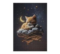 for Adults 300 PCS Jigsaw Puzzle Cute Cat Dreaming on Cloud Jigsaws for Adults Family Game Difficult Hard Challenging Game Gifts 300 PCS