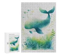 for Adults 300 PCS Jigsaw Puzzle Cute Flying Whale Teenagers Puzzles Hands-on Game Home Decoration Challenging Game Gifts 300 PCS