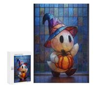 for Adults 300 PCS Jigsaw Puzzle Cute Ghost with Pumpkin And Witch Hat Adult Jigsaw Family Game Precision Cutting Unique Birthday And Xmas Gifts 300 PCS