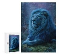 for Adults 300 PCS Jigsaw Puzzle Enchanted Forest Lion Majesty Jigsaw Puzzles for Adults Staycation Kill Time Every Piece Is Unique - Great Gift for Gaming 300 PCS