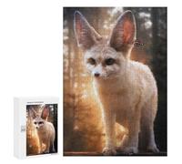 for Adults 300 PCS Jigsaw Puzzle Fennec Fox And Butterfly Adult Jigsaw Family Game Precision Cutting Unique Birthday And Xmas Gifts 300 PCS