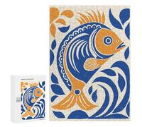 for Adults 300 PCS Jigsaw Puzzle Funny Gold Fish Puzzle for Adults Family Game Precision Cutting Fun Activities at Home 300 PCS