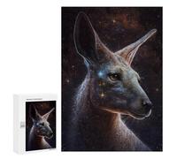 for Adults 300 PCS Jigsaw Puzzle Galactic Kangaroo Celestial Wildlife Art Puzzle for Adults Family Game Precision Cutting Fun Activities at Home 300 PCS