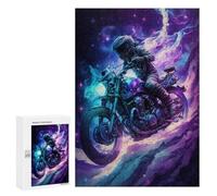 for Adults 300 PCS Jigsaw Puzzle Galactic Motorcycle Ride -13 Puzzle for Adults Family Game Precision Cutting Fun Activities at Home 300 PCS