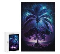 for Adults 300 PCS Jigsaw Puzzle Galactic Palm Tree Fantasy Puzzle for Adults Family Game Precision Cutting Fun Activities at Home 300 PCS
