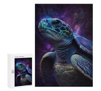 for Adults 300 PCS Jigsaw Puzzle Galactic Turtle Art Print-2 Puzzle for Adults Family Game Precision Cutting Fun Activities at Home 300 PCS
