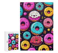 for Adults 300 PCS Jigsaw Puzzle Go Nuts for Donuts Jigsaw for Adults Relaxing Games For Family Fun Challenging Game Gifts 300 PCS