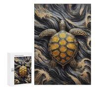 for Adults 300 PCS Jigsaw Puzzle Gold X Turtle Teenagers Puzzles Hands-on Game Home Decoration Challenging Game Gifts 300 PCS