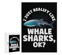 for Adults 300 PCS Jigsaw Puzzle I Just Really Like Whale Jigsaw for Adults Relaxing Games For Family Fun Challenging Game Gifts 300 PCS