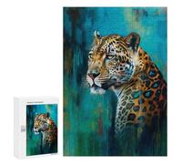 for Adults 300 PCS Jigsaw Puzzle Jaguar Art Print Jigsaw Puzzles for Adults Staycation Kill Time Every Piece Is Unique - Great Gift for Gaming 300 PCS