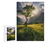 for Adults 300 PCS Jigsaw Puzzle Lone Tree at Dawn Puzzles for Adults Anti-Stress Toys Difficult Hard Fun Activities at Home 300 PCS