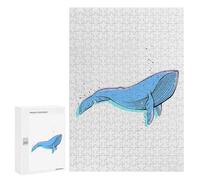 for Adults 300 PCS Jigsaw Puzzle Lonely Whale Teenagers Puzzles Hands-on Game Home Decoration Challenging Game Gifts 300 PCS