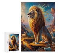 for Adults 300 PCS Jigsaw Puzzle Luminous Lion 2 Jigsaw for Adults Relaxing Games For Family Fun Challenging Game Gifts 300 PCS