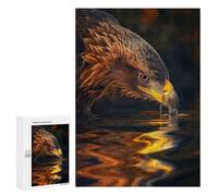 for Adults 300 PCS Jigsaw Puzzle Magical Eagle In The Dark Adult Jigsaw Family Game Precision Cutting Unique Birthday And Xmas Gifts 300 PCS