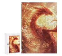 for Adults 300 PCS Jigsaw Puzzle Magical Fire Dragon Artwork -1 Jigsaw Puzzles for Adults Staycation Kill Time Every Piece Is Unique - Great Gift for Gaming 300 PCS