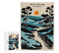 for Adults 300 PCS Jigsaw Puzzle Marin County California Landscape Art Puzzle for Adults Family Game Precision Cutting Fun Activities at Home 300 PCS