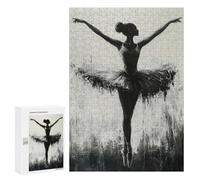 for Adults 300 PCS Jigsaw Puzzle Monochrome Ballerina in Elegant Pose Teenagers Puzzles Hands-on Game Home Decoration Challenging Game Gifts 300 PCS