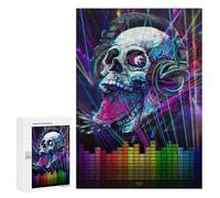 for Adults 300 PCS Jigsaw Puzzle Rad Raspberry Music Skull Adult Jigsaw Family Game Precision Cutting Unique Birthday And Xmas Gifts 300 PCS